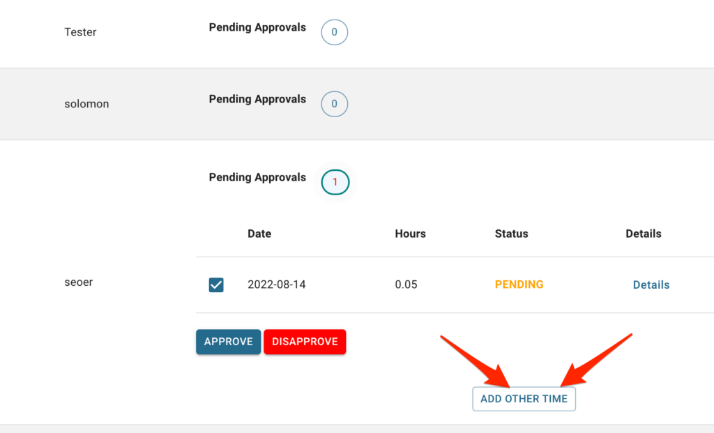 worktrim modify time card